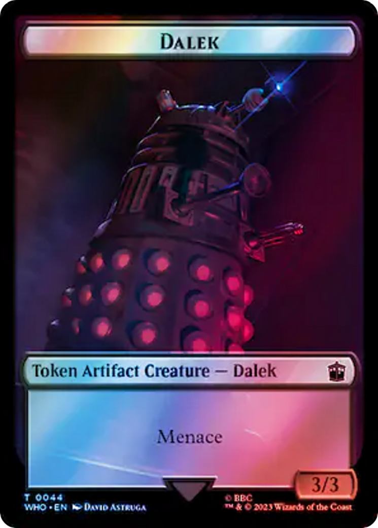 Dalek // Alien Insect Double-Sided Token (Surge Foil) [Doctor Who Tokens]