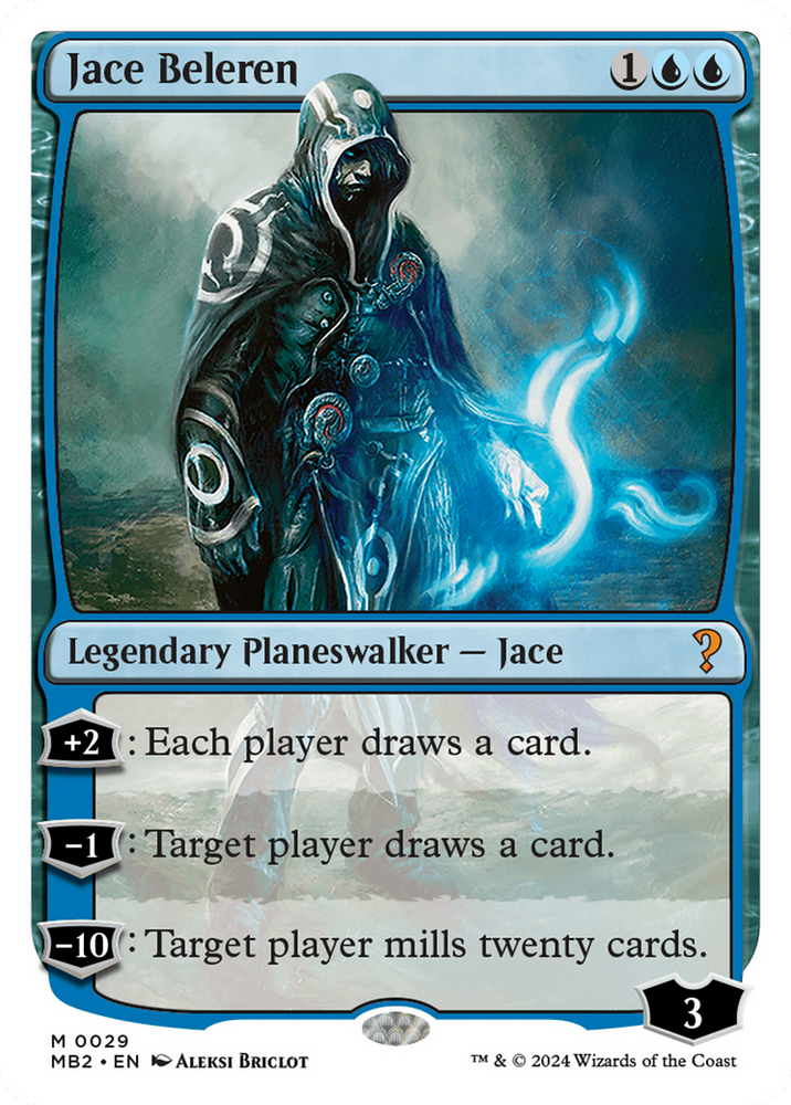 Jace Beleren (White Border) [Mystery Booster 2]