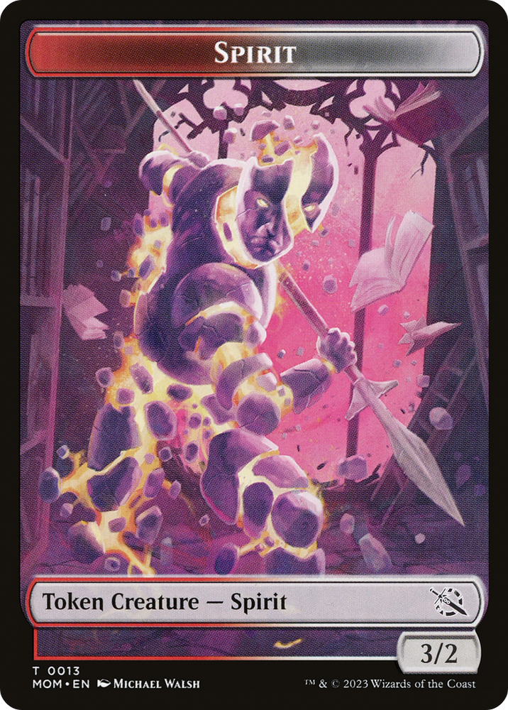 Treasure (21) // Spirit (13) Double-Sided Token [March of the Machine Tokens]