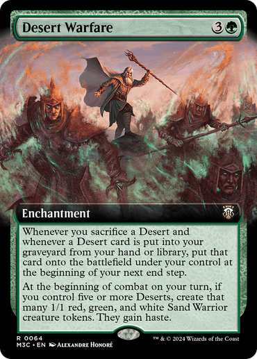 Desert Warfare (Extended Art) (Ripple Foil) [Modern Horizons 3 Commander]