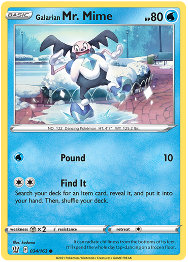 Galarian Mr. Mime (034/163) [Sword & Shield: Battle Styles]