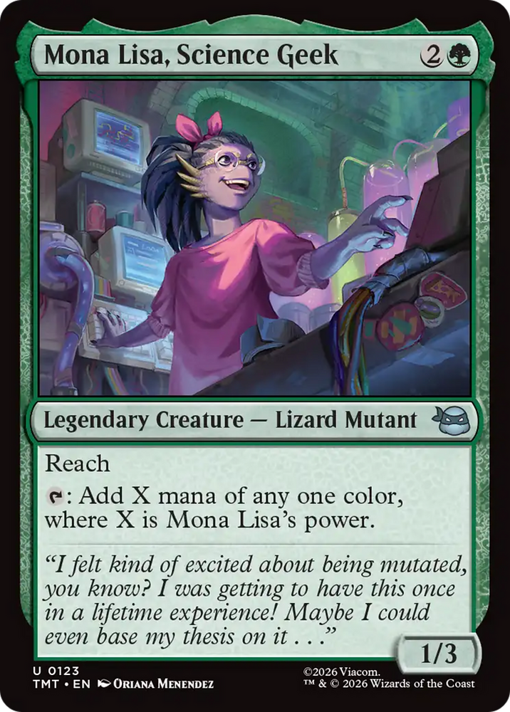 Mona Lisa, Science Geek [Teenage Mutant Ninja Turtles]