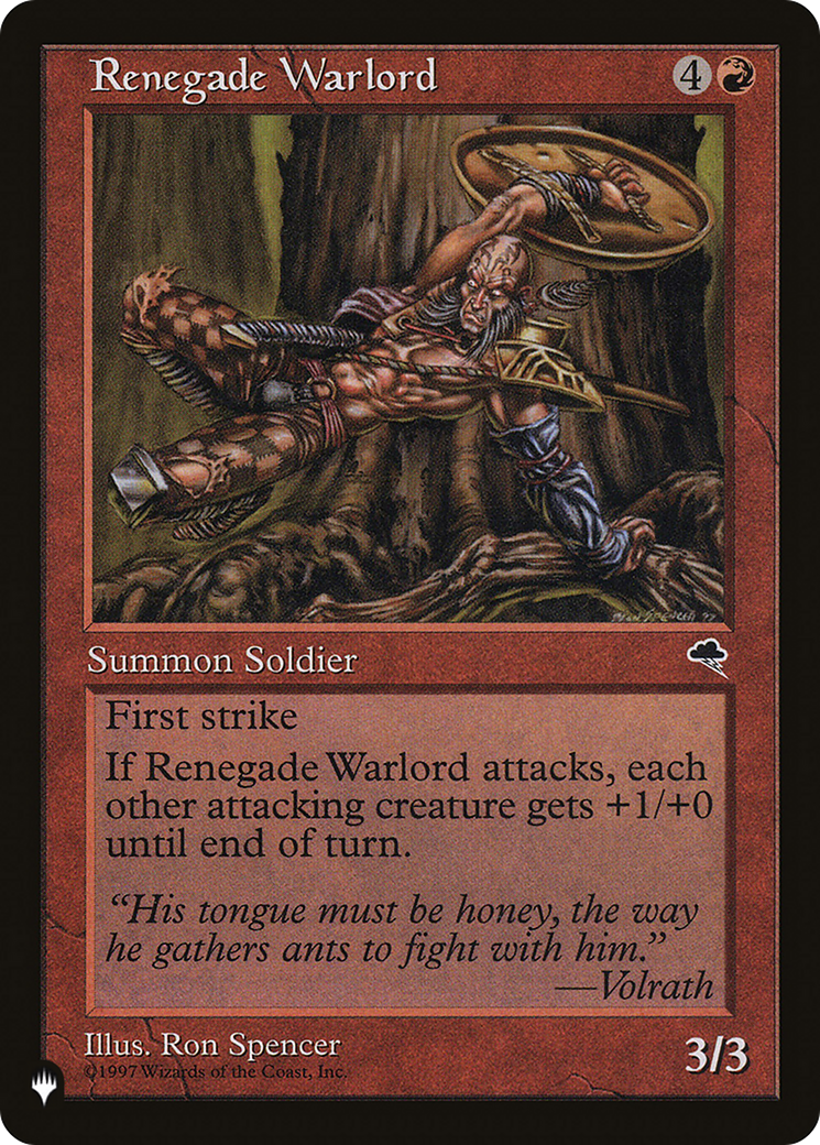 Renegade Warlord [The List]