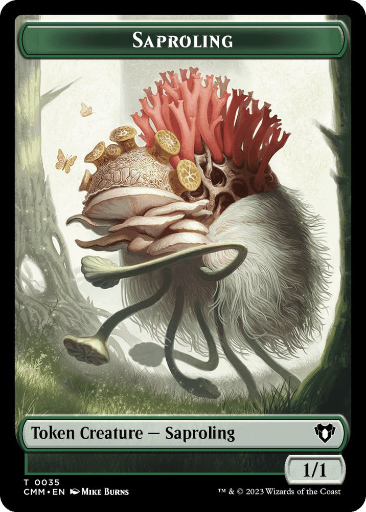 Saproling // Goblin Double-Sided Token [Commander Masters Tokens]