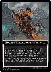 Bounty: Eriana, Wrecking Ball // Bounty Rules Double-Sided Token [Outlaws of Thunder Junction Commander Tokens]