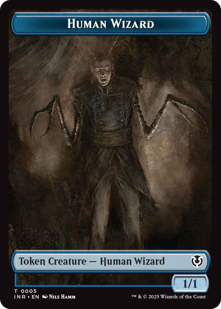 Human Wizard // Emblem - Jace, Unraveler of Secrets Double-Sided Token [Innistrad Remastered Tokens]