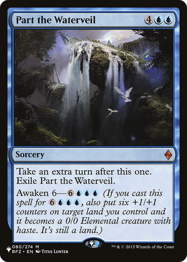 Part the Waterveil [The List]