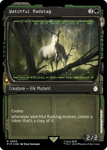 Watchful Radstag (Showcase) (Surge Foil) [Fallout]