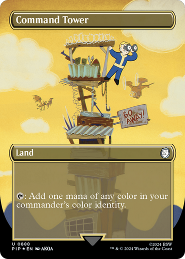 Command Tower (Borderless) (Surge Foil) [Fallout]