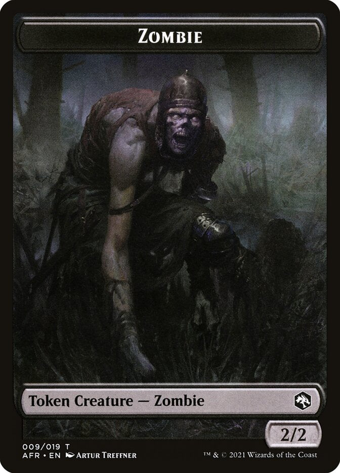 Treasure // Zombie Double-Sided Token [Dungeons & Dragons: Adventures in the Forgotten Realms Tokens]