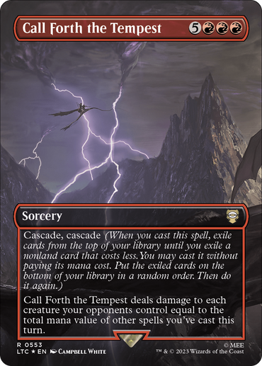 Call Forth the Tempest (Borderless) (Surge Foil) [The Lord of the Rings: Tales of Middle-Earth Commander]