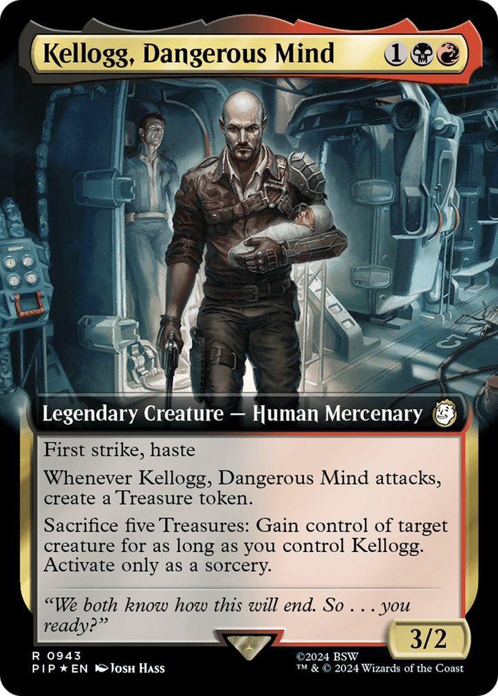 Kellogg, Dangerous Mind (Extended Art) (Surge Foil) [Fallout]