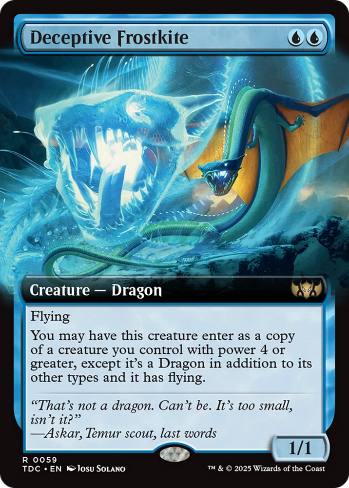 Deceptive Frostkite (Extended Art) [Tarkir: Dragonstorm Commander]