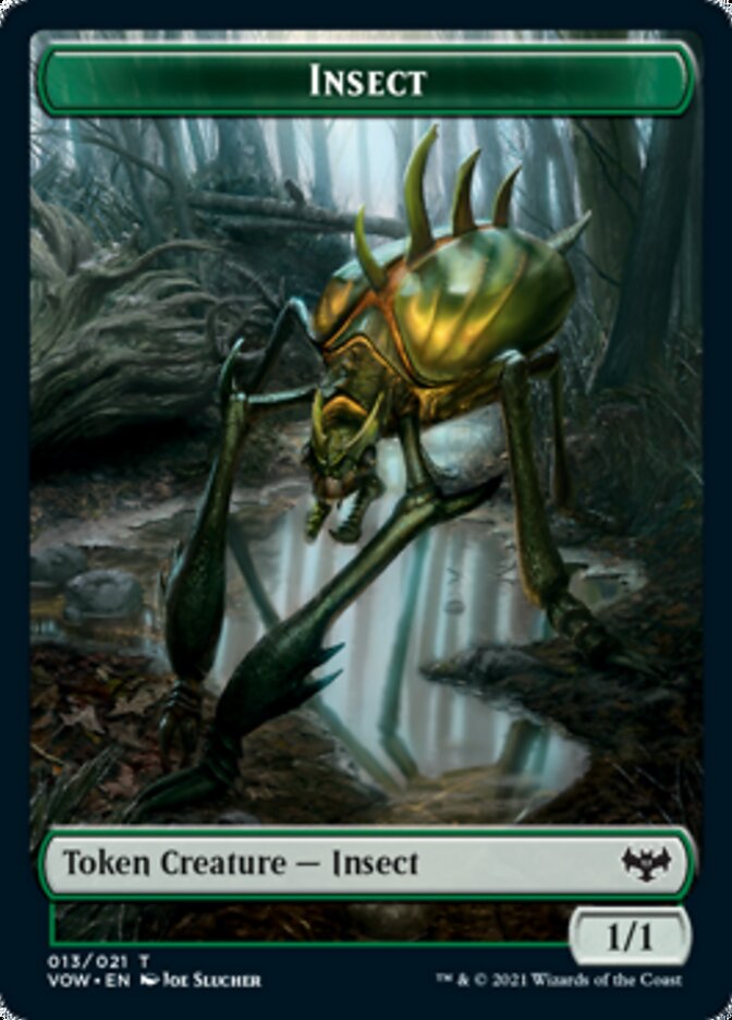 Insect // Wolf (014) Double-Sided Token [Innistrad: Crimson Vow Tokens]