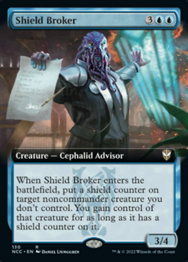 Shield Broker (Extended Art) [Streets of New Capenna Commander]