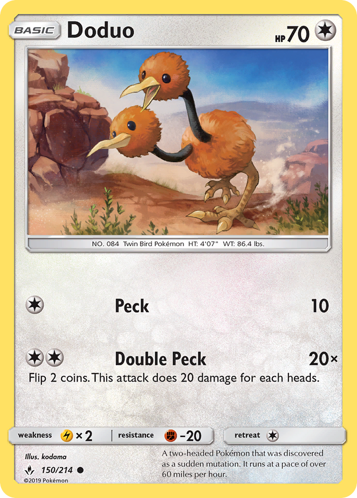 Doduo (150/214) [Sun & Moon: Unbroken Bonds]