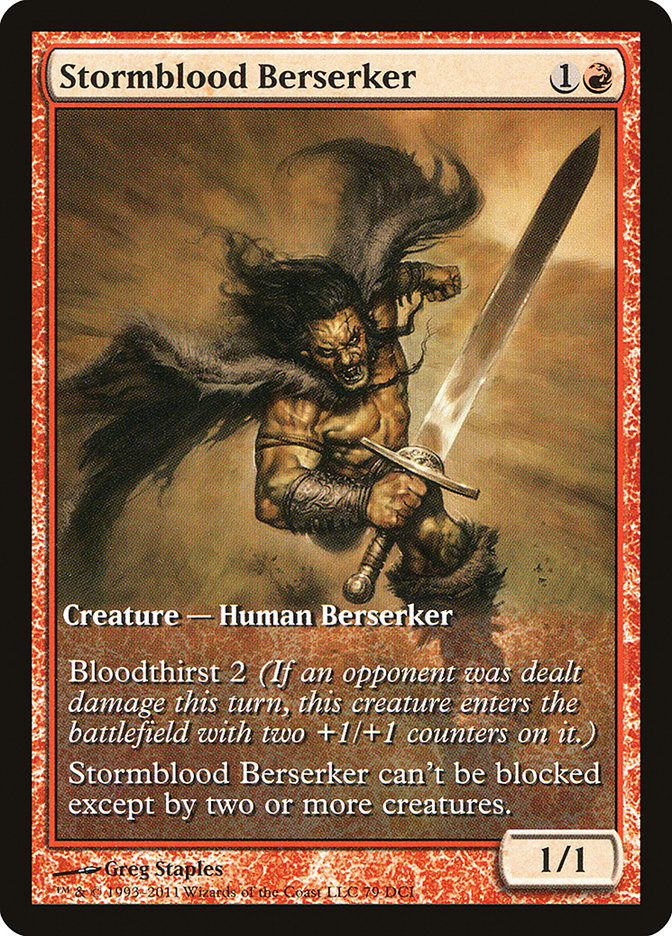 Stormblood Berserker (Extended Art) [Magic 2012 Promos]