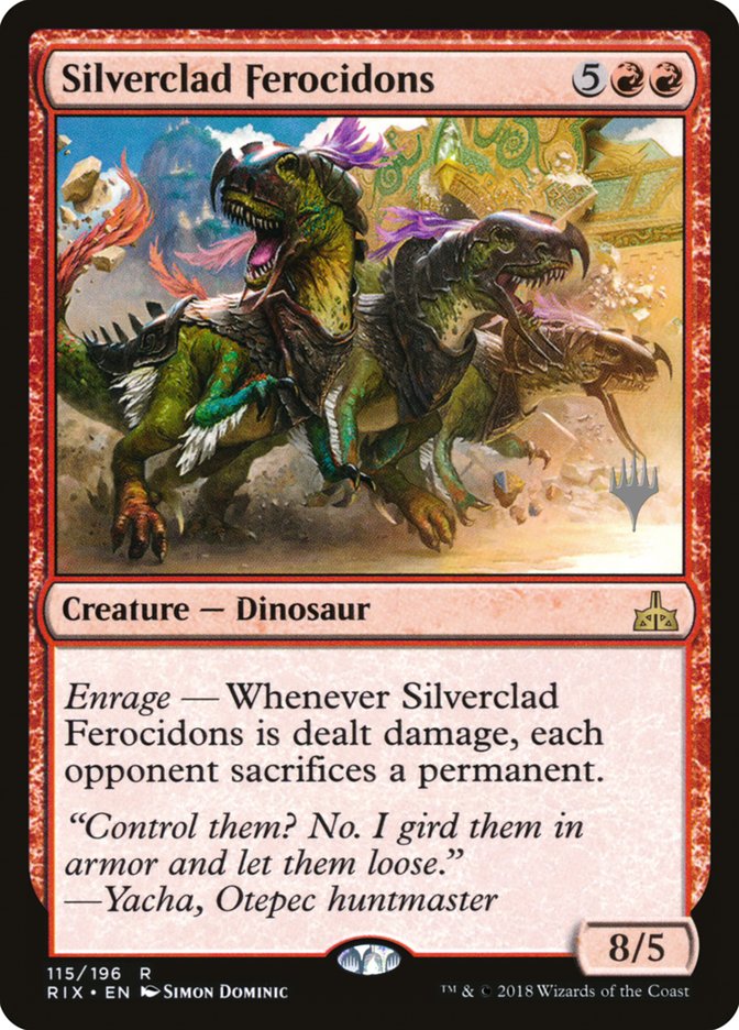 Silverclad Ferocidons (Promo Pack) [Rivals of Ixalan Promos]