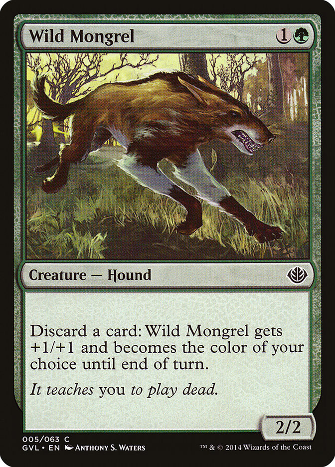 Wild Mongrel (Garruk vs. Liliana) [Duel Decks Anthology]