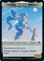 Samurai // Mechtitan Double-Sided Token [Kamigawa: Neon Dynasty Tokens]