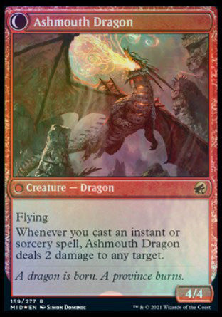 Smoldering Egg // Ashmouth Dragon [Innistrad: Midnight Hunt Prerelease Promos]