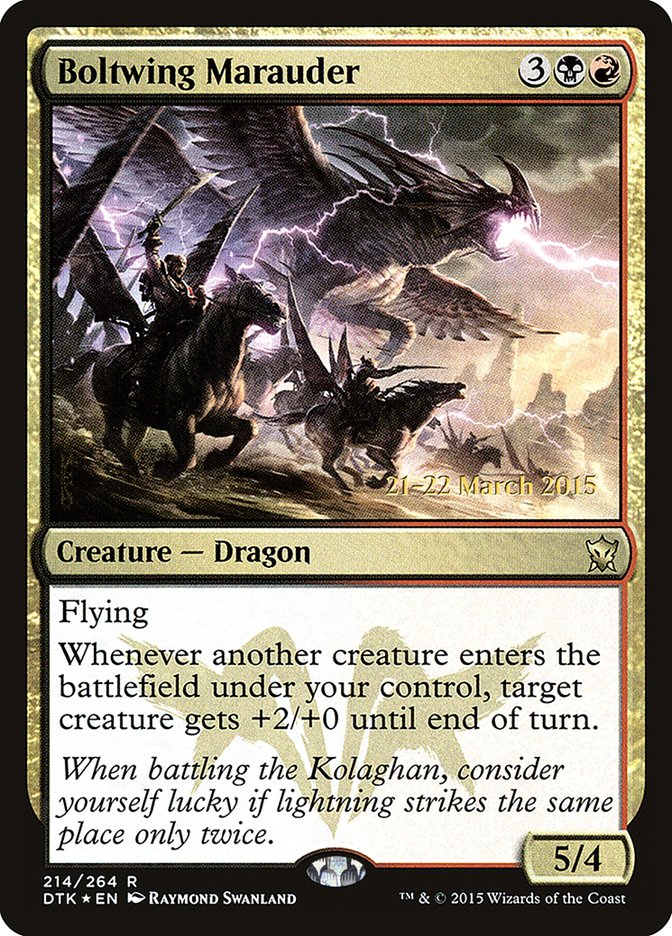 Boltwing Marauder [Dragons of Tarkir Prerelease Promos]