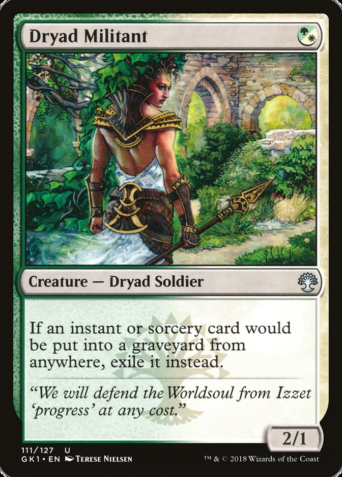 Dryad Militant [Guilds of Ravnica Guild Kit]