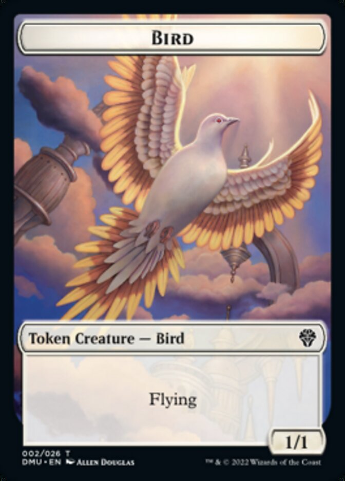 Bird (002) // Treasure Double-Sided Token [Dominaria United Tokens]