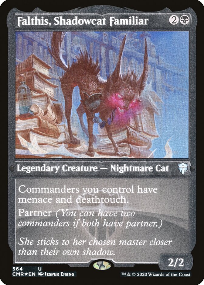 Falthis, Shadowcat Familiar (Etched) [Commander Legends]