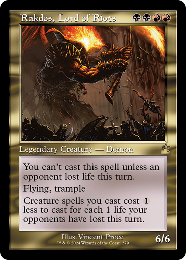 Rakdos, Lord of Riots (Retro Frame) [Ravnica Remastered]