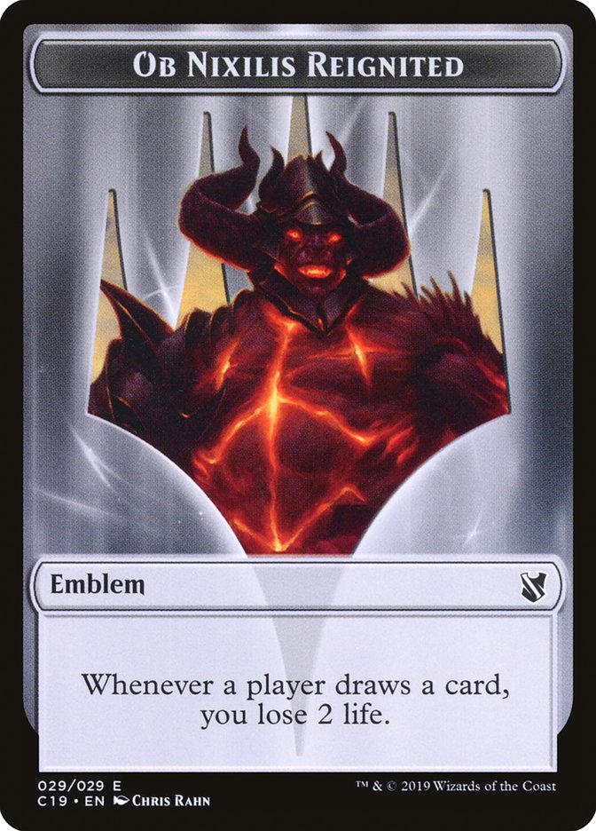 Ob Nixilis Reignited Emblem [Commander 2019 Tokens]