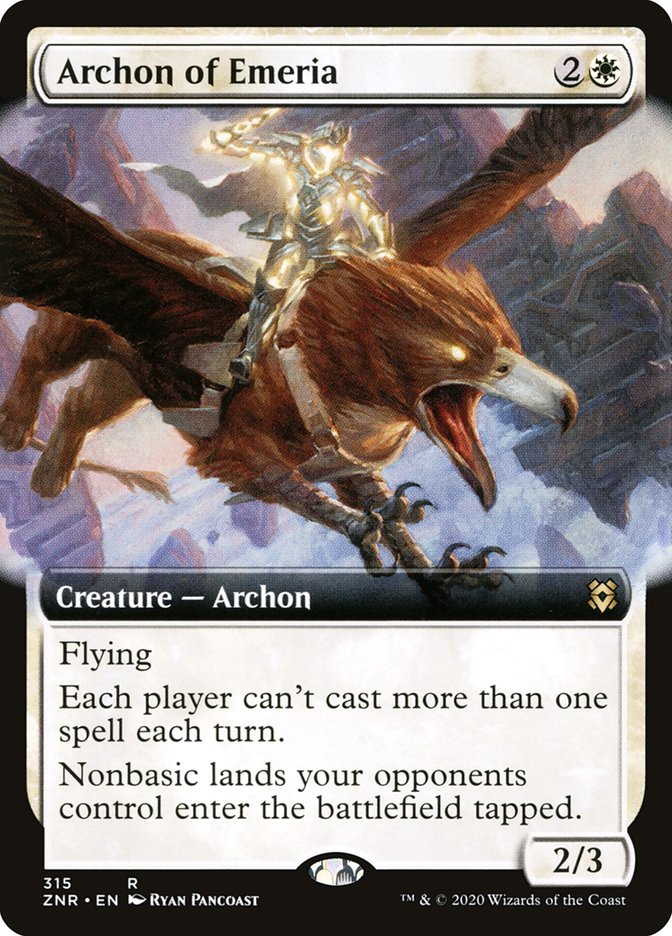 Archon of Emeria (Extended Art) [Zendikar Rising]