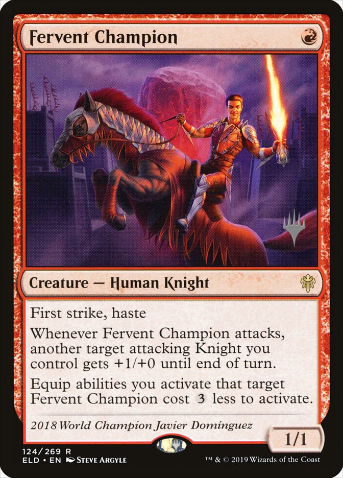 Fervent Champion (Promo Pack) [Throne of Eldraine Promos]