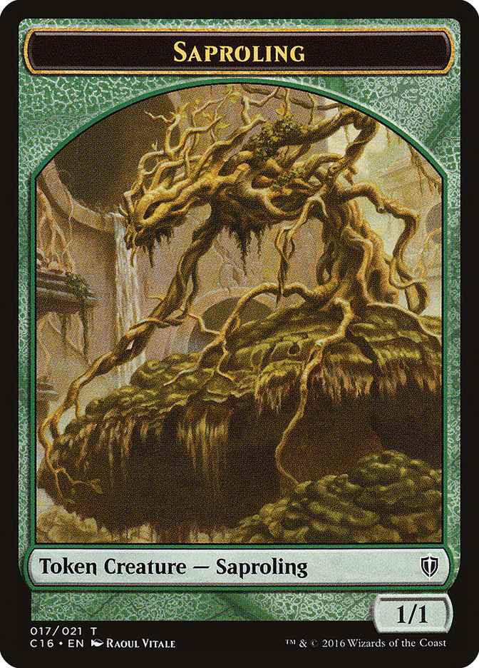 Saproling (016) // Saproling (017) Double-Sided Token [Commander 2016 Tokens]