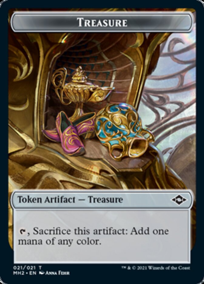 Beast // Treasure (21) Double-Sided Token [Modern Horizons 2 Tokens]