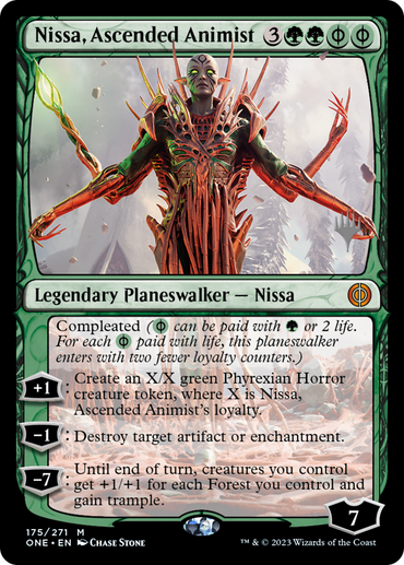 Nissa, Ascended Animist (Promo Pack) [Phyrexia: All Will Be One Promos]