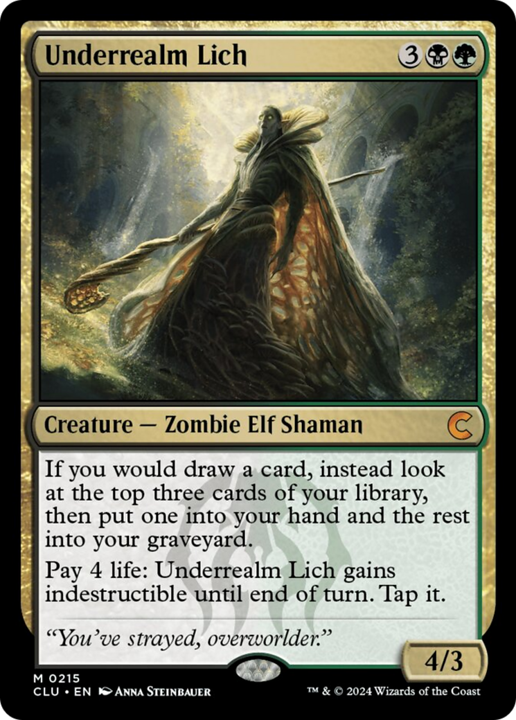 Underrealm Lich [Ravnica: Clue Edition]