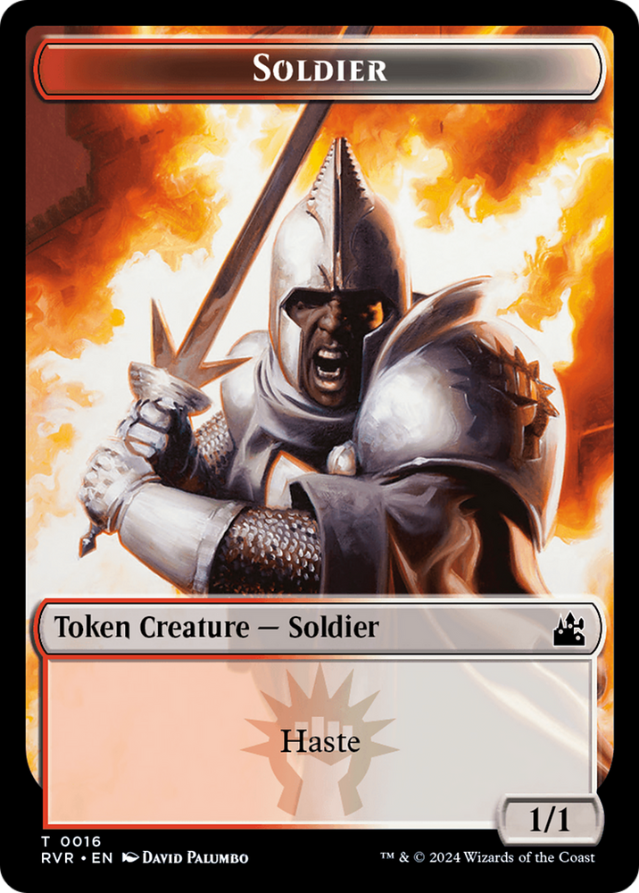 Spirit (0018) // Soldier Double-Sided Token [Ravnica Remastered Tokens]