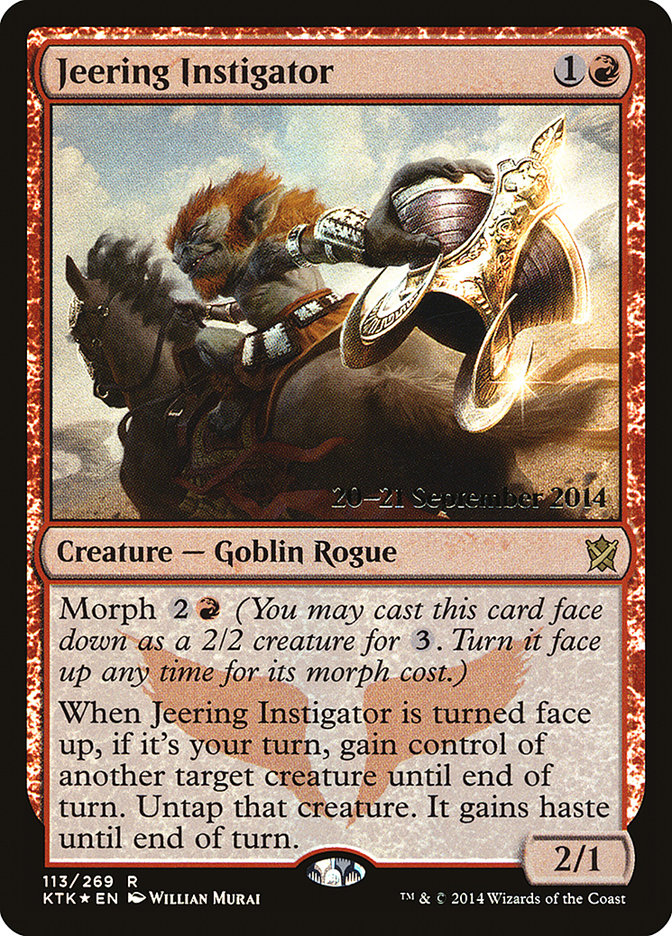 Jeering Instigator [Khans of Tarkir Prerelease Promos]