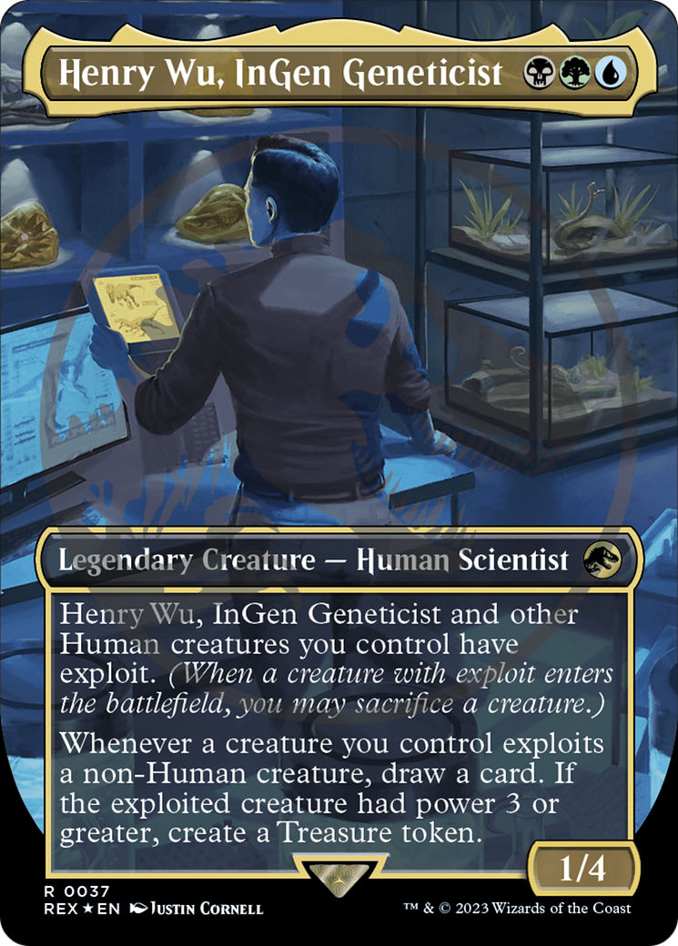 Henry Wu, InGen Geneticist Emblem (Borderless) [Jurassic World Collection Tokens]