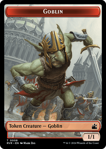 Goblin (0008) // Zombie Double-Sided Token [Ravnica Remastered Tokens]