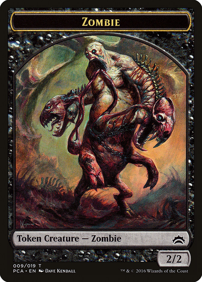 Zombie // Hellion Double-Sided Token [Planechase Anthology Tokens]