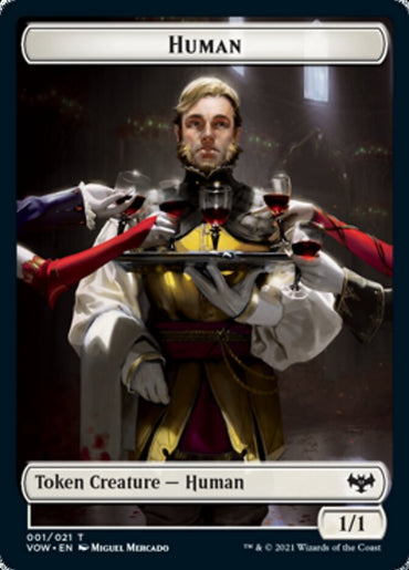 Human (001) // Vampire (016) Double-Sided Token [Innistrad: Crimson Vow Tokens]