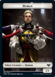 Human (001) // Wolf (014) Double-Sided Token [Innistrad: Crimson Vow Tokens]