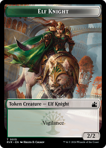 Elf Knight // Goblin (0009) Double-Sided Token [Ravnica Remastered Tokens]