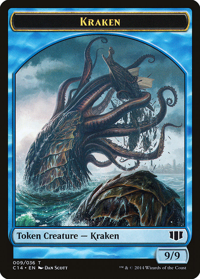 Kraken // Zombie (011/036) Double-Sided Token [Commander 2014 Tokens]